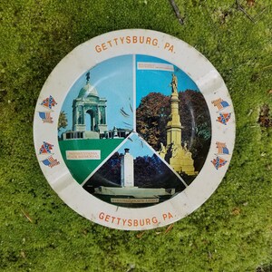 Ashtray Vintage Metal Gettysburg