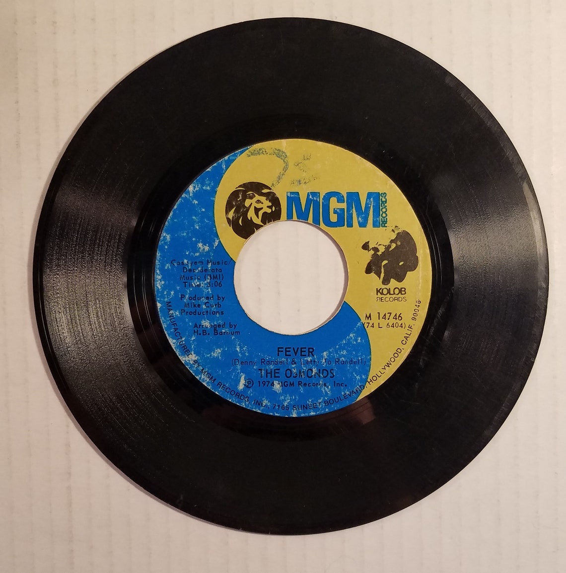 The Osmonds Love Me For A Reason Vinyl 45 Record 1974, foto 2 di 2