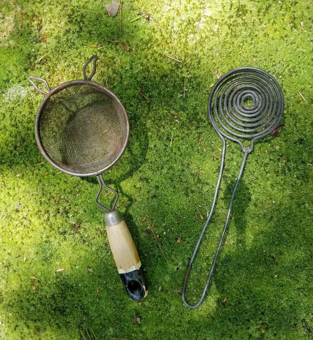 Antique Egg Separator and Handheld Strainer Etsy