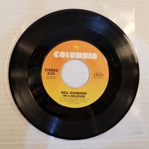 Neil Diamond I&#39;m A Believer Vinyl 45 Record 1979