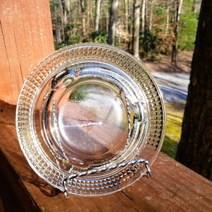 Antique Glass Ashtray Clear Round