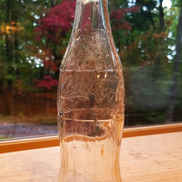 Vintage Coca Cola Bottle Clear 1976