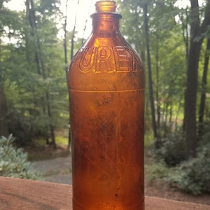 Antique Amber Purex Bleach 1950&#39;s