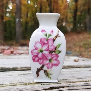 Vintage Miniature Porcelain Vase Japan