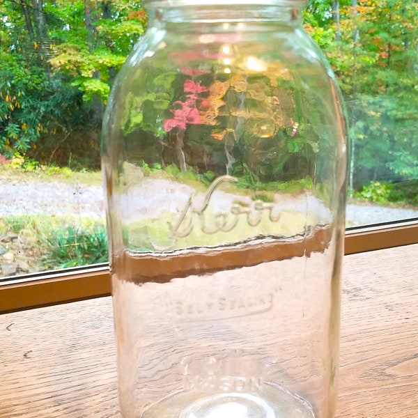 Vintage Kerr Self Sealing Mason Jar Clear