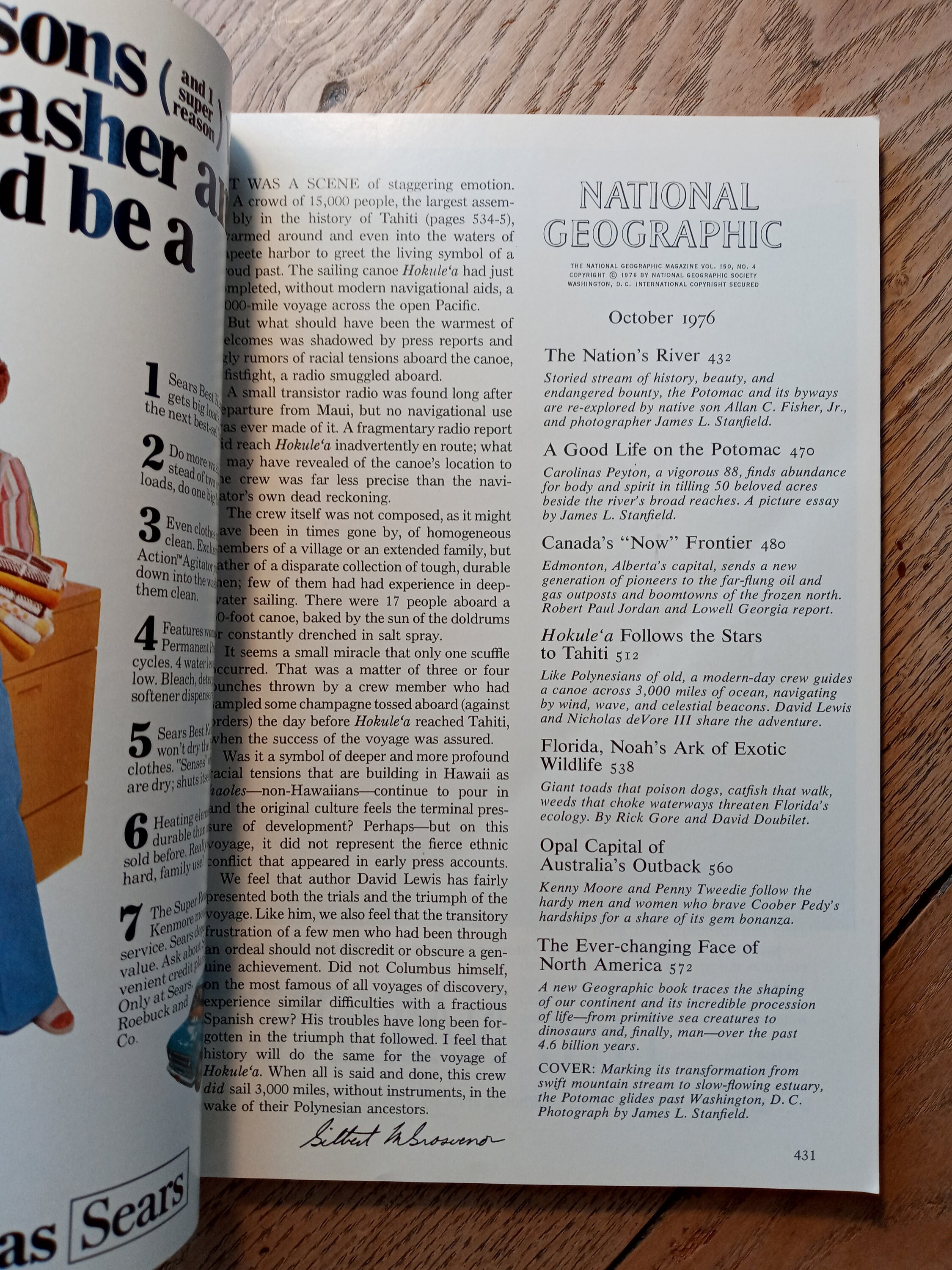 National Geographic Magazine October 1976 Vol 150 No 4 the Nations
