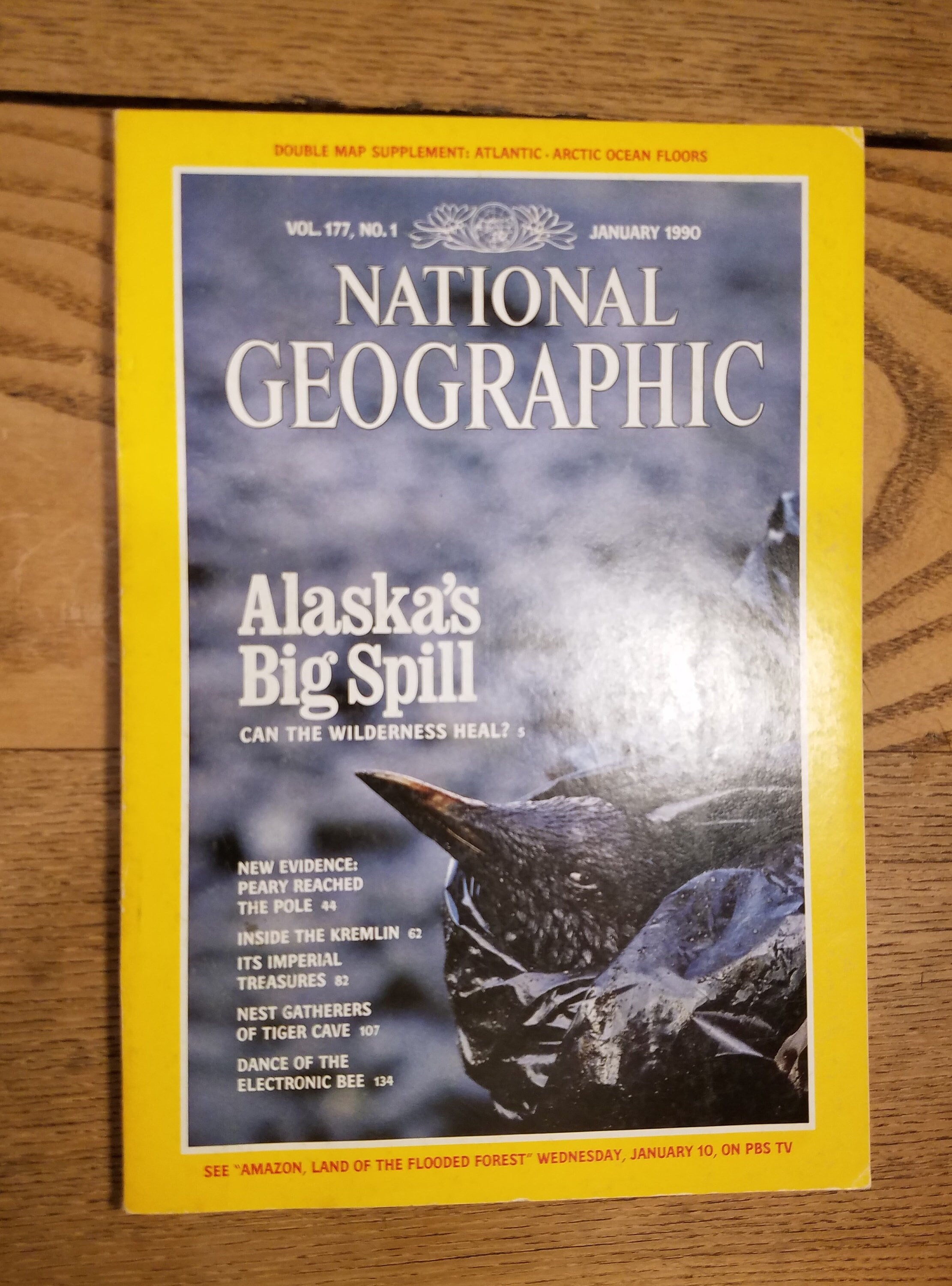 National Geographic Magazine January Alaska's Big Spill 1990 - Etsy