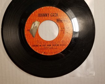 Johnny Cash Singing In The Viet Nam Talking Blues0 Vinyl 45 Record 1971