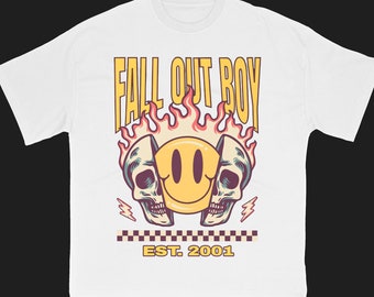 Camisa Fall Out Boy, Camisa Vintage Rock, Camiseta de banda de rock, Años 90, Y2K, Ropa de calle retro