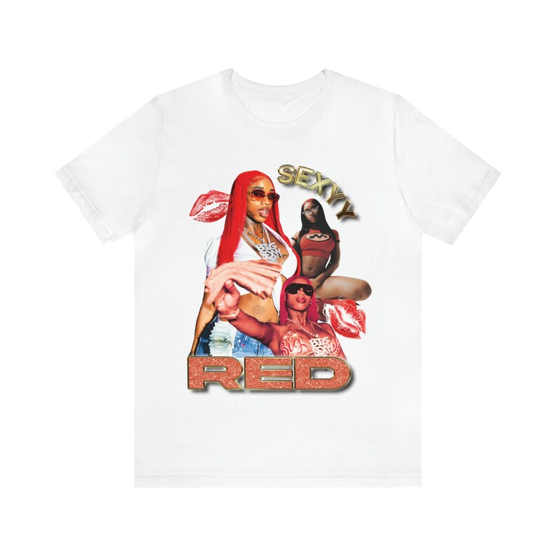 SEXXY RED Y2K Shirt Limited Hip Hop Print, Hip Hop Collage, Rap Apparel