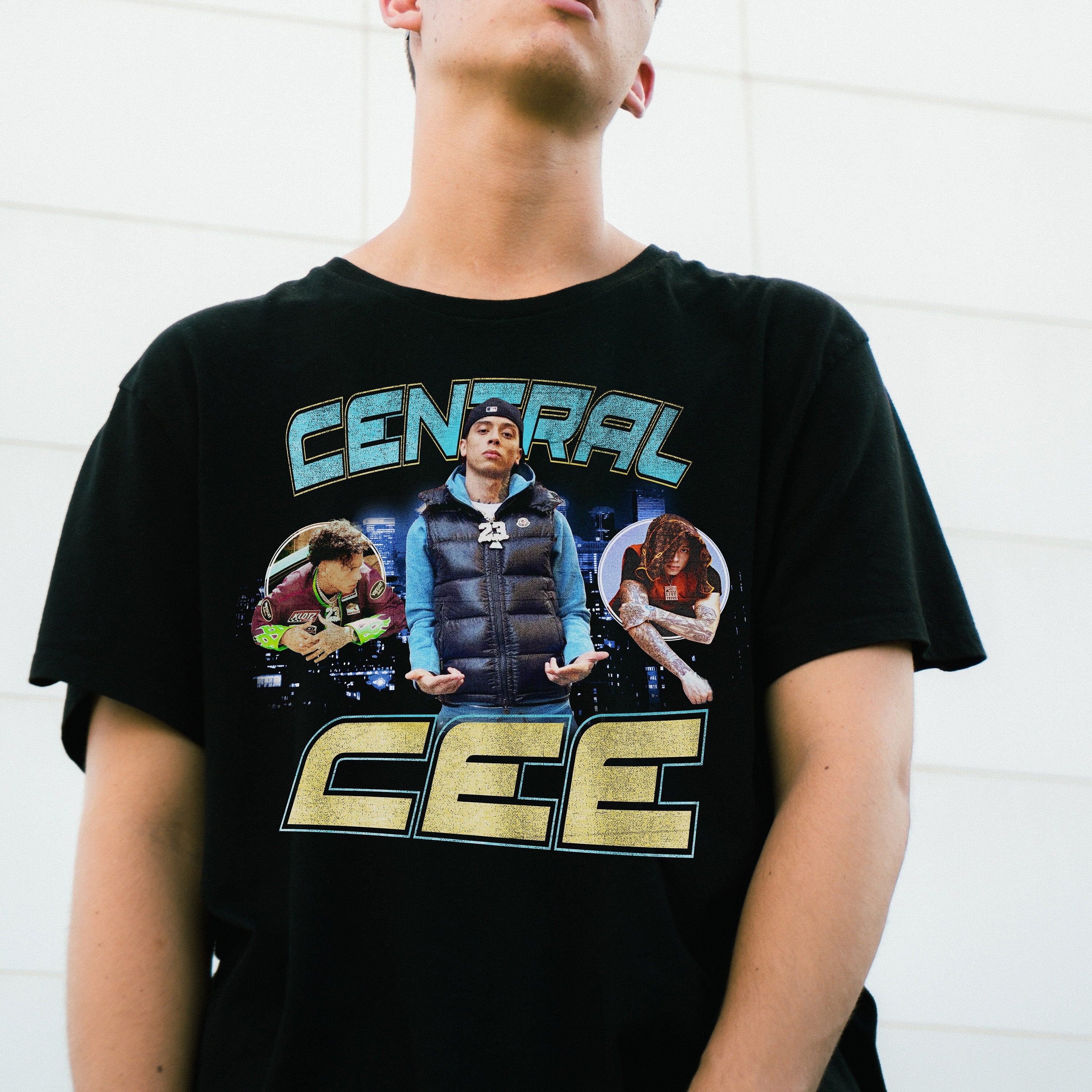 angelsaesthetics Central Cee Y2K Collage T-Shirt, Rapper, Nostalgia, Retro, Hip Hop, 90S, 2000S, Pop Culture, Urban Fashion, Streetwear