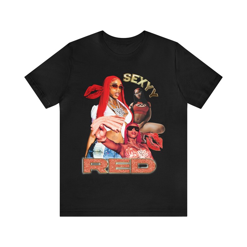 SEXXY RED Y2K Shirt Limited Hip Hop Print, Hip Hop Collage, Rap Apparel