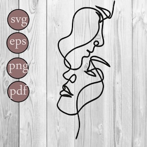 woman face svg, men face svg, lips svg, women svg silhoutte svg /Mr and Mrs Svg, Couple Svg, Bride Clipart, Wedding Cut File.