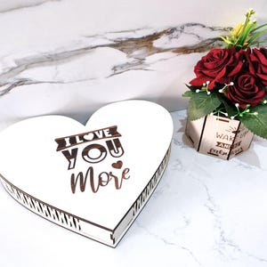 Heart Shaped Box SVG Laser Cut Files | Valentine Gift Box Design | Jewelry Box SVG for Laser Cutting | Keepsake Box Digital Download