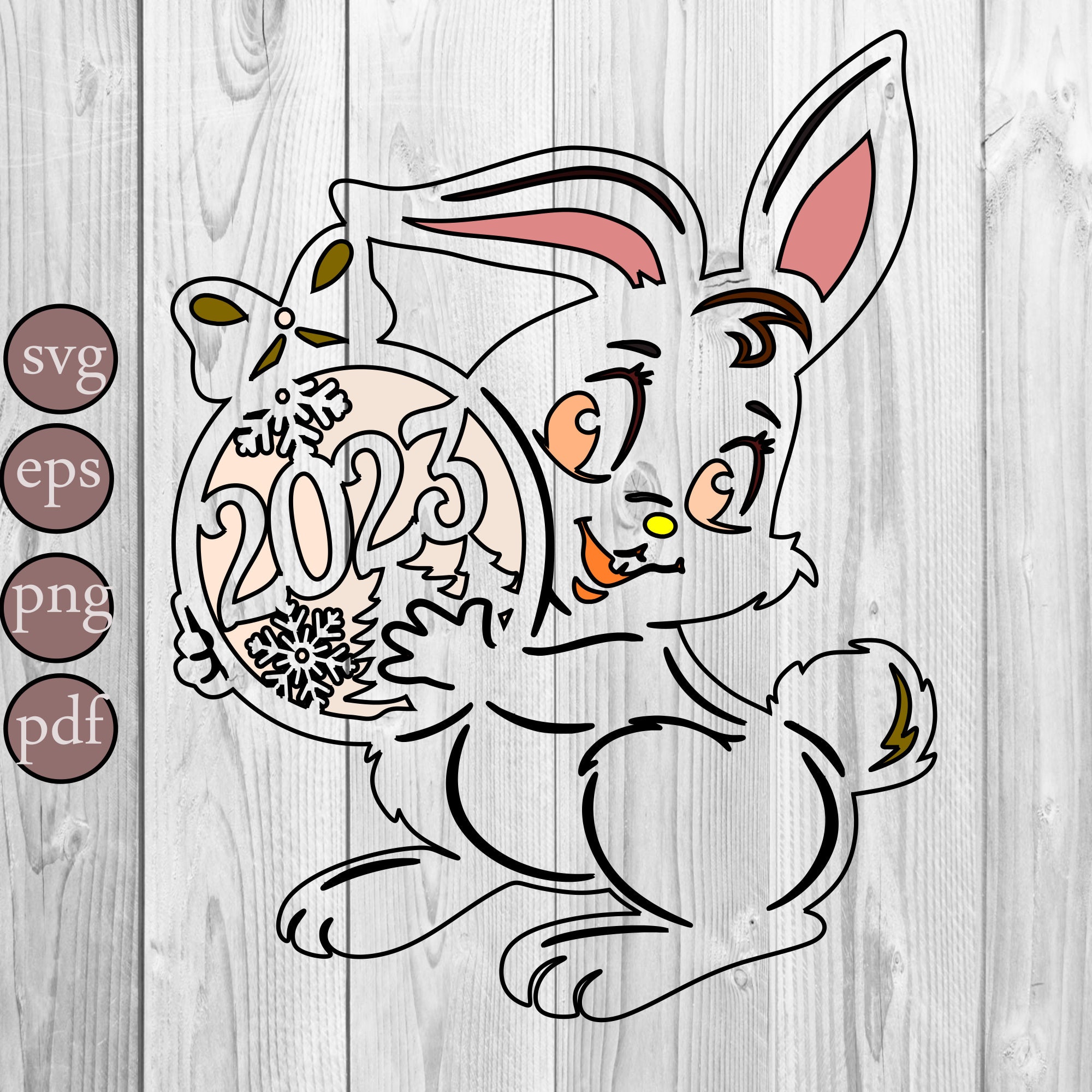 Chinese Zodiac Year Of The Rabbit Cute Chinese New Year 2023 Svg