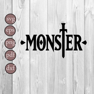 Monster svg; dxf; eps ;pdf; png.Tshirt deco svg; instant dowload