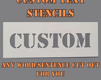 Personalised Custom text Stencils, Custom word Stencil, Custom Text Stencil, Mylar Stencil, Custom Name Stencil, Reusable stencil Painting