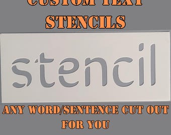 Personalised Custom text Stencils, Custom word Stencil, Custom Text Stencil, Mylar Stencil, Custom Name Stencil, Reusable stencil Painting