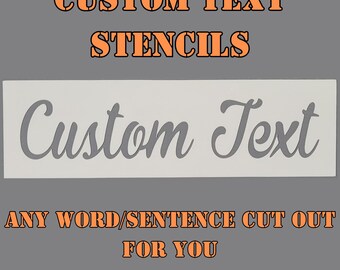 Custom Text Stencil: Reusable Mylar Stencil for DIY Painting
