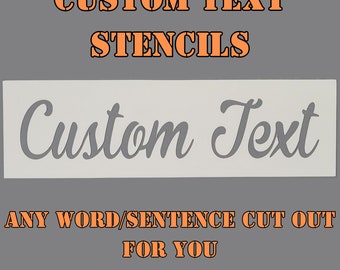 Personalised Custom text Stencils, Custom word Stencil, Custom Text Stencil, Mylar Stencil, Custom Name Stencil, Reusable stencil Painting