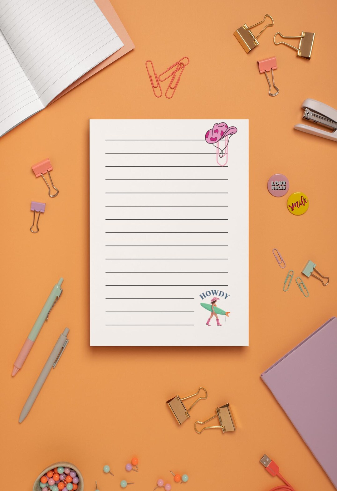 Howdy Note Bad Cute Howdy Post-it® Note Pads | Fun Writing Pads, Stationery, Gift for ...