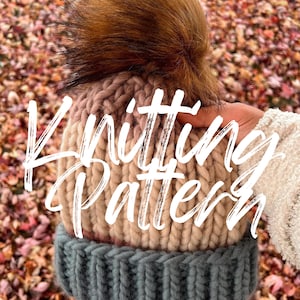Beginner Knitting Pattern | The Madeline Beanie Knitting Pattern | Instant PDF Download