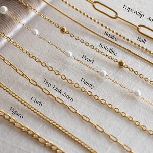 18K Gold Filled Chain Necklace, Twisted Chain, 18K Stainless Steel Chain for Daily Wear, Minimalist Non Tarnish Gold Jewelry
