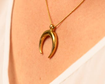 Crescent Moon Ring Holder Necklace, Ring Keeper Jewelry for Engagement Ring, Nurse Ring Holder, Ring Holder Necklace for Surgeons and