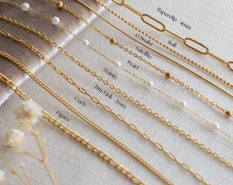 18K Gold Filled Chain Bracelet, Dainty 5 Inch Gold Bracelet, Waterproof Non Tarnish Stainless Steel Bracelet for Small Wrists, Gift for Her