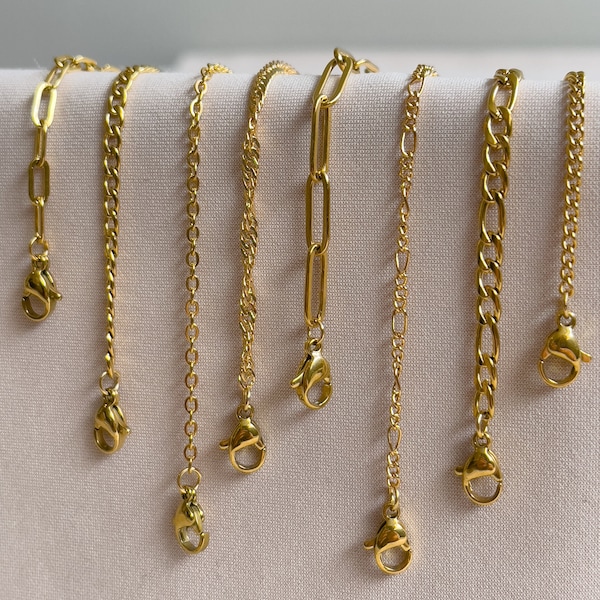 18K Gold Chain Bracelet, Figaro Bracelet, Twisted Chain,  Dainty Bracelet, Curb Chain,  Link Bracelet, WATERPROOF, Mothers day Gifts