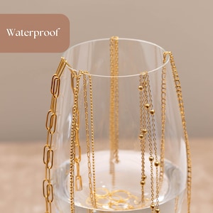 18K GOLD FILLED Chain, Adjustable Steel Chain, Waterproof Daily Wear Chain Necklace, Non Tarnish Chain Necklace, Unisex , Chain for Kids