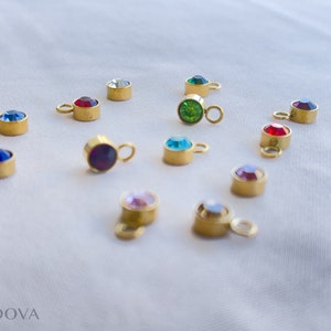 ADD ON Gold Birthstone Charms, Birthstone Jewelry, Family Birthstone, Personalized Gifts, 3 birthstone, peridot necklace, Gift for her