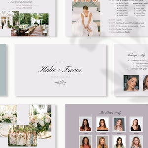 KALIE Wedding Template --- 20-Slide Wedding Planning Digital Download Template, Google Slides, Wedding Timeline, Bridesmaid Template image 1