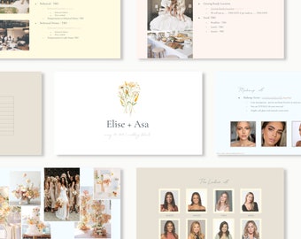 ELISE Wedding Template --- 20-Slide Wedding Planning Digital Download Template, Google Slides, Wedding Timeline, Bridesmaid Template
