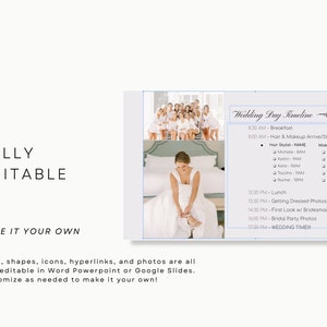 KALIE Wedding Template --- 20-Slide Wedding Planning Digital Download Template, Google Slides, Wedding Timeline, Bridesmaid Template image 4