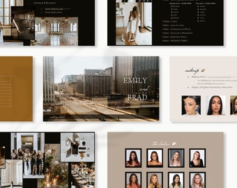 EMILY Wedding Template   ---   20-Slide Wedding Planning Digital Download Template, Google Slides, Wedding Timeline, Bridesmaid Template