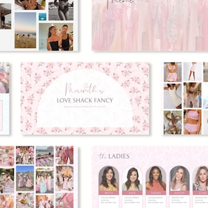 LOVE SHACK FANCY Bachelorette Vorlage --- 20-Slide Bachelorette Planung Digital Download Template, Google Slides, Lake Bachelorette