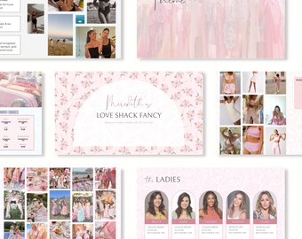 LOVE SHACK FANCY Bachelorette Template   ---   20-Slide Bachelorette Planning Digital Download Template, Google Slides, Lake Bachelorette