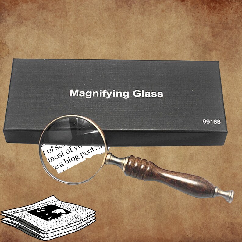 Custom Name Engraved Retro Wood Magnifying Glass, Optical Glass Magnifier Personalized, 10x Vintage Hand Magnifying Lens Glass, Readers Gift image 6