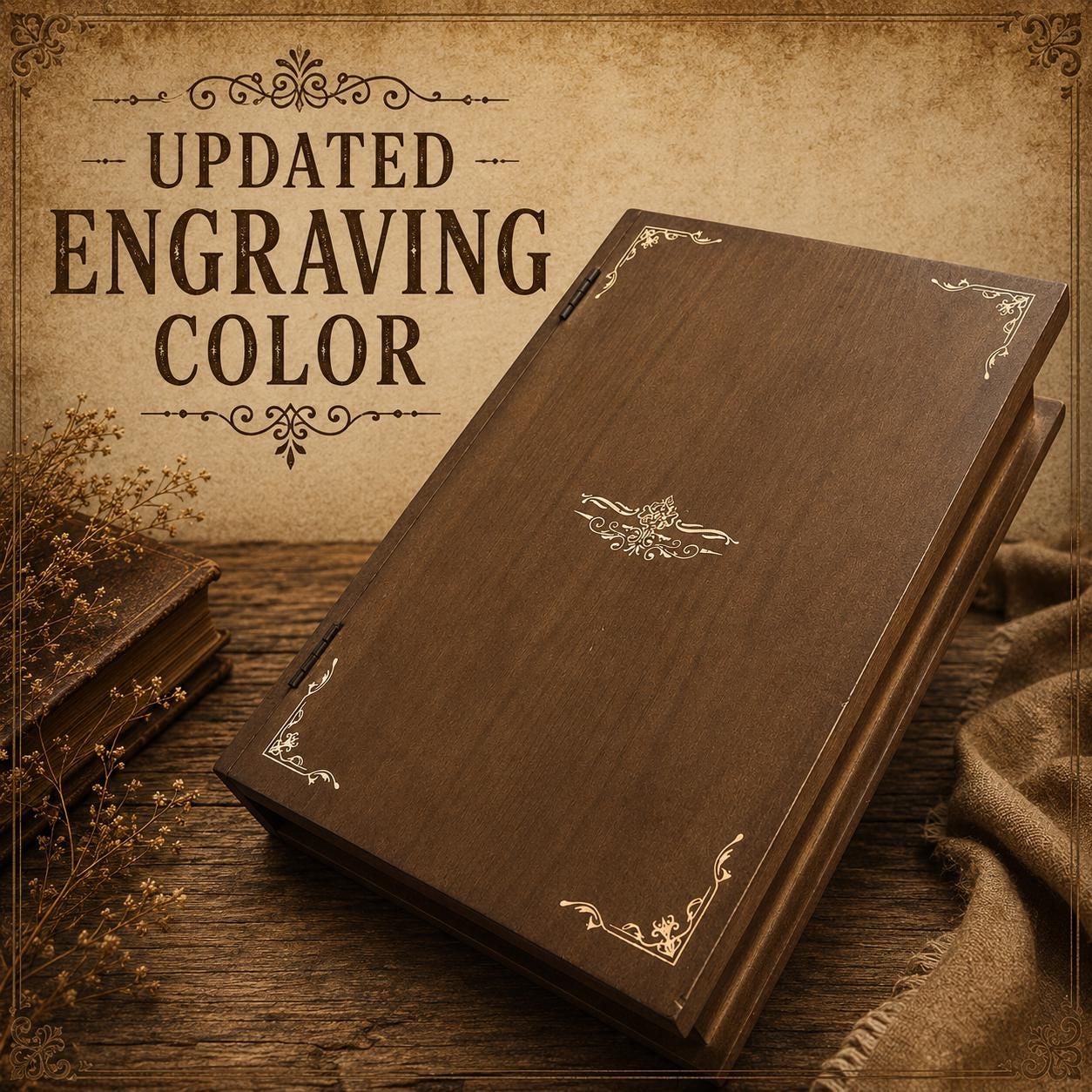 Openable Book Box, Personalized Gift, Wood Fake Book Storage