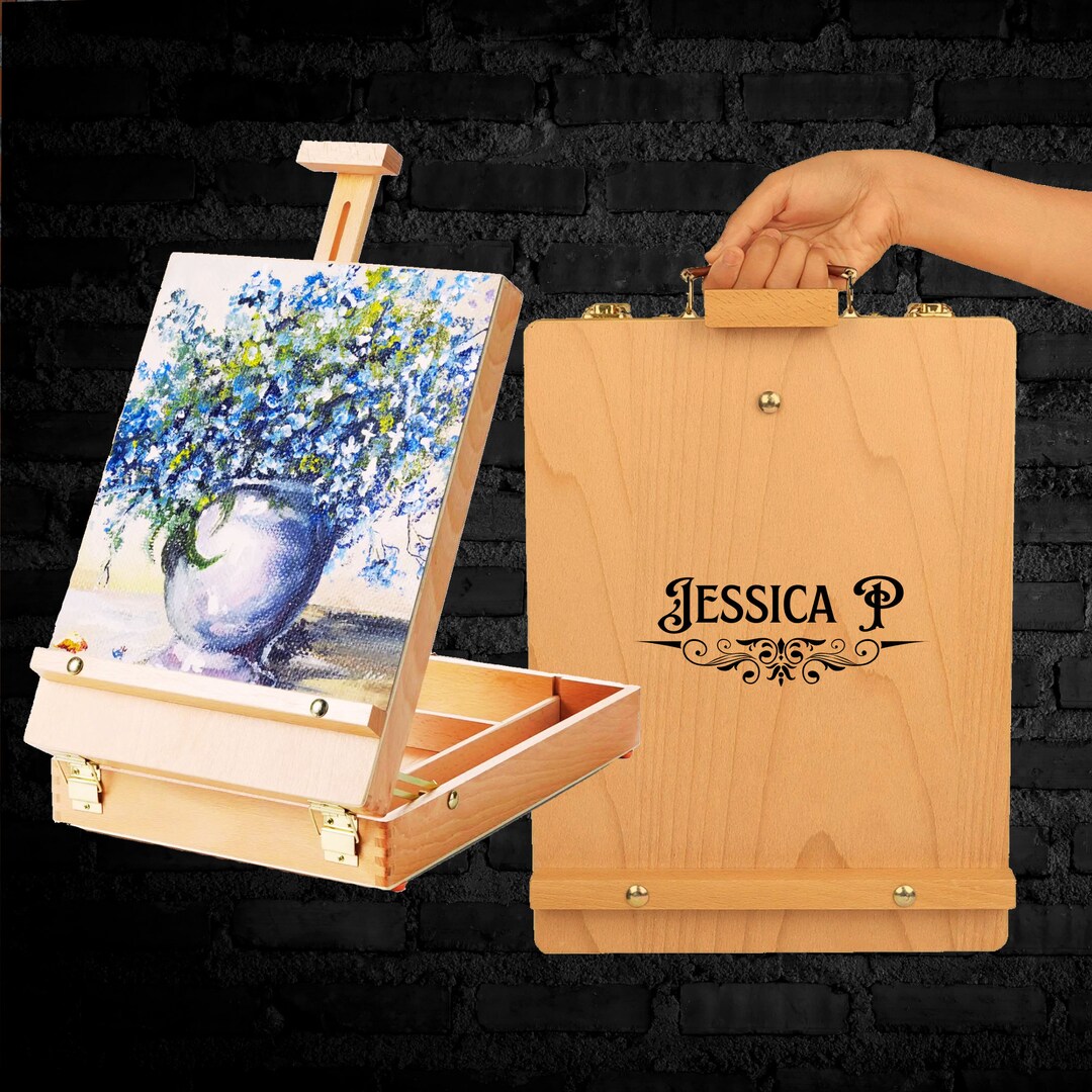Personalized Portable Wooden Art Drawing Painting Supply Desktop