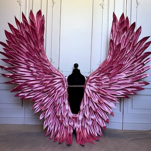 Pink Wings, Angel Wings, Victoria's Secret Wings, Photoshoot, Cosplay, Party. 150x150cm (60x60inch)