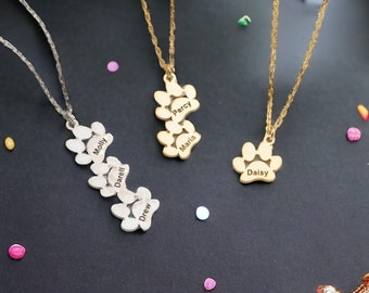 Custom Paw Print Necklace  , Personalized  dog paw necklace,Dog Mom,Mothers Day ,Unique pet lovers gift ideas