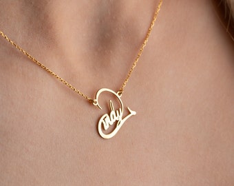 Gold Customized Name Necklace - Personalized Gifts - Gift for Her - Handmade Christmas Gift - Minimalist Customized Gifts - For Mom - Zakko1