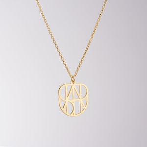 Personalisierte goldene Namenskette-zierliche Logokette-Geschenk für Sie-Personalisierte handgemachte Geschenke-Minimalistischer Schmuck-Für Mama-Muttertag-Zakko2 Bild 2