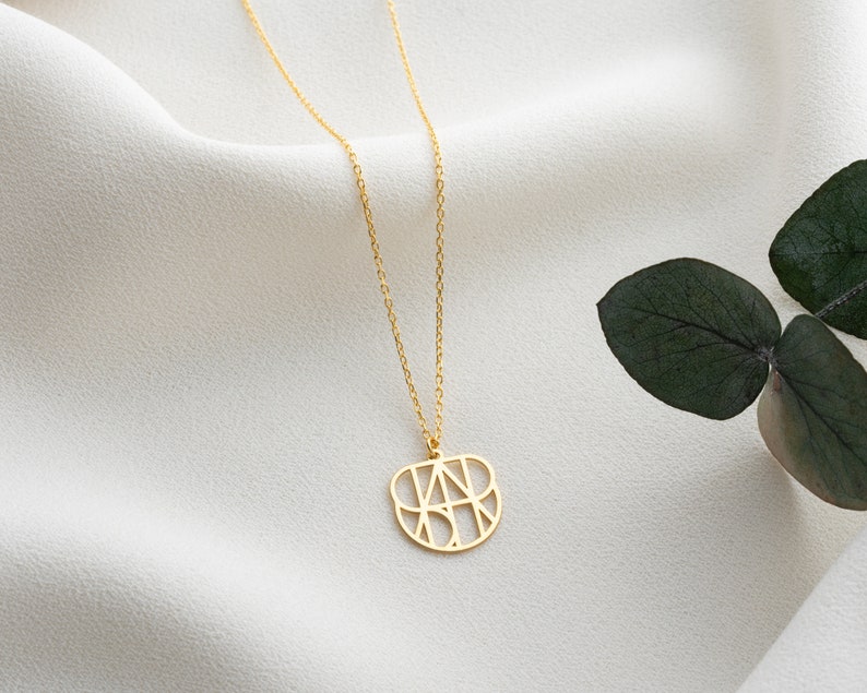 Personalisierte goldene Namenskette-zierliche Logokette-Geschenk für Sie-Personalisierte handgemachte Geschenke-Minimalistischer Schmuck-Für Mama-Muttertag-Zakko2 Bild 5