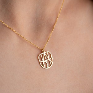 Personalisierte goldene Namenskette-zierliche Logokette-Geschenk für Sie-Personalisierte handgemachte Geschenke-Minimalistischer Schmuck-Für Mama-Muttertag-Zakko2 Bild 9