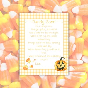 Candy Corn Poem Tag - Etsy