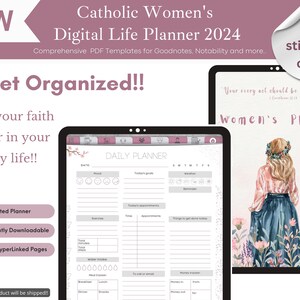 The Catholic Women&#39;s Ultimate Digital Planner 2024 INSTANT DIGITAL DOWNLOAD GoodNotes Notability