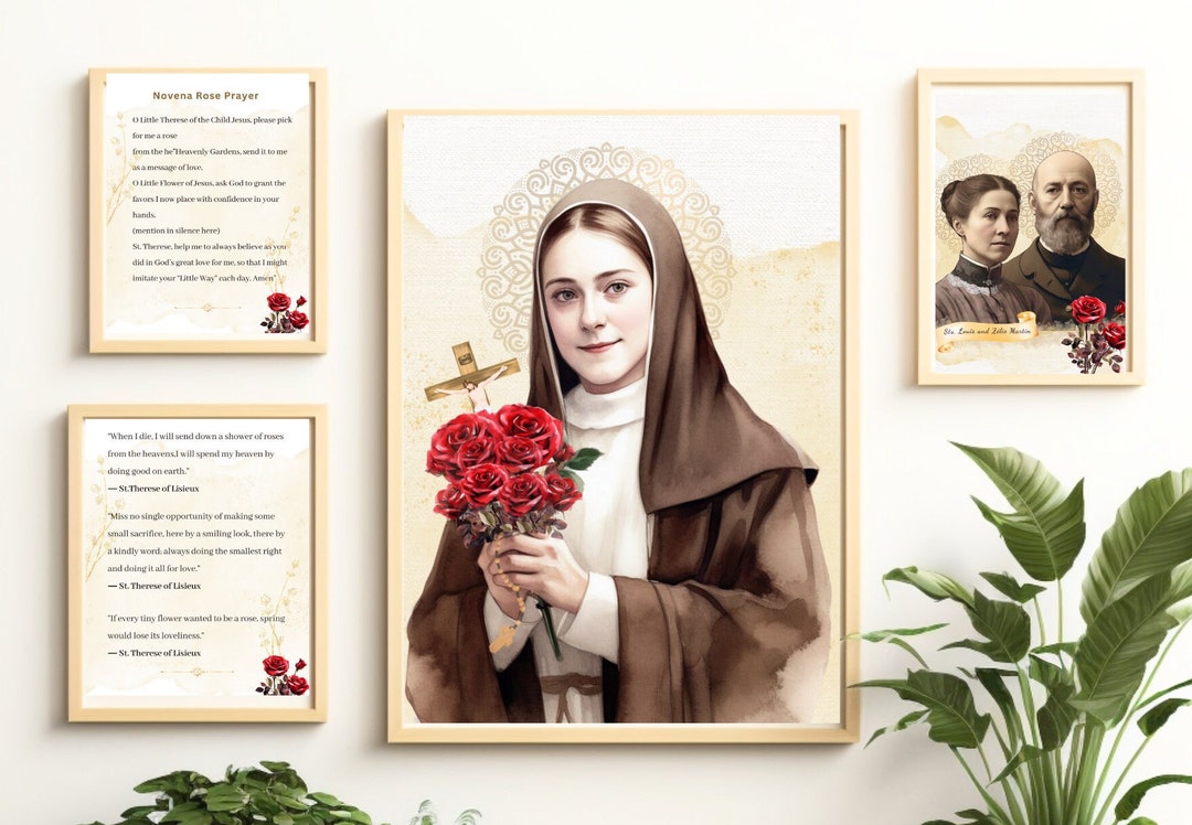 St. Therese of Lisieux, Sts. Louis & Zelie Martin Digital Prints Bundle ...